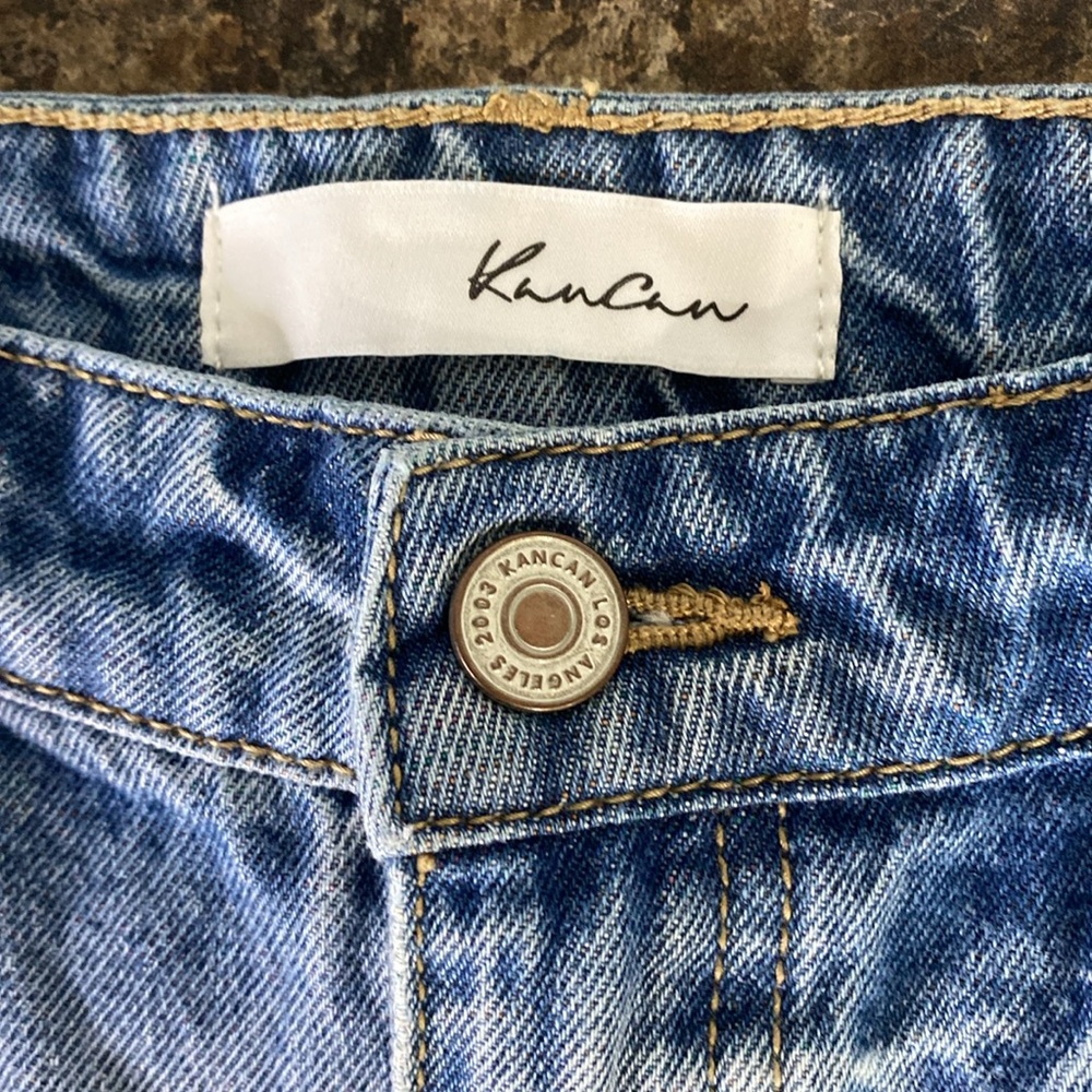 Kancan Distressed Skinny Jeans Raw Hem High Rise 100% Cotton Sz 30 - Picture 6 of 15
